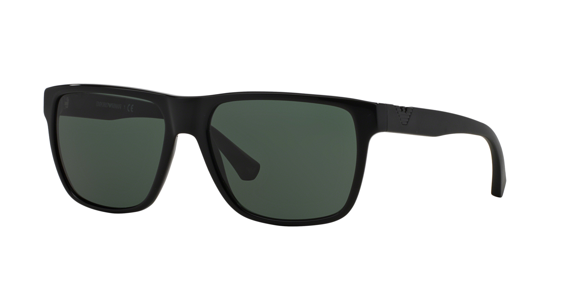 Emporio Armani Man Sunglass EA4035 -  Frame color: Shiny Black, Lens color: Green