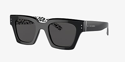 Dolce&Gabbana DG4413 48 Dark Grey & Black Sunglasses | Sunglass 