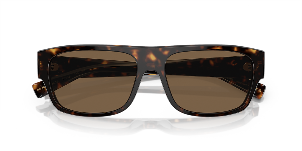 DOLCE&GABBANA DG4455 Havana - Men Luxury Sunglasses, Dark Brown Lens