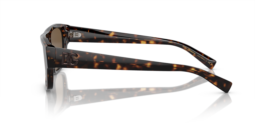 DOLCE&GABBANA DG4455 Havana - Men Luxury Sunglasses, Dark Brown Lens