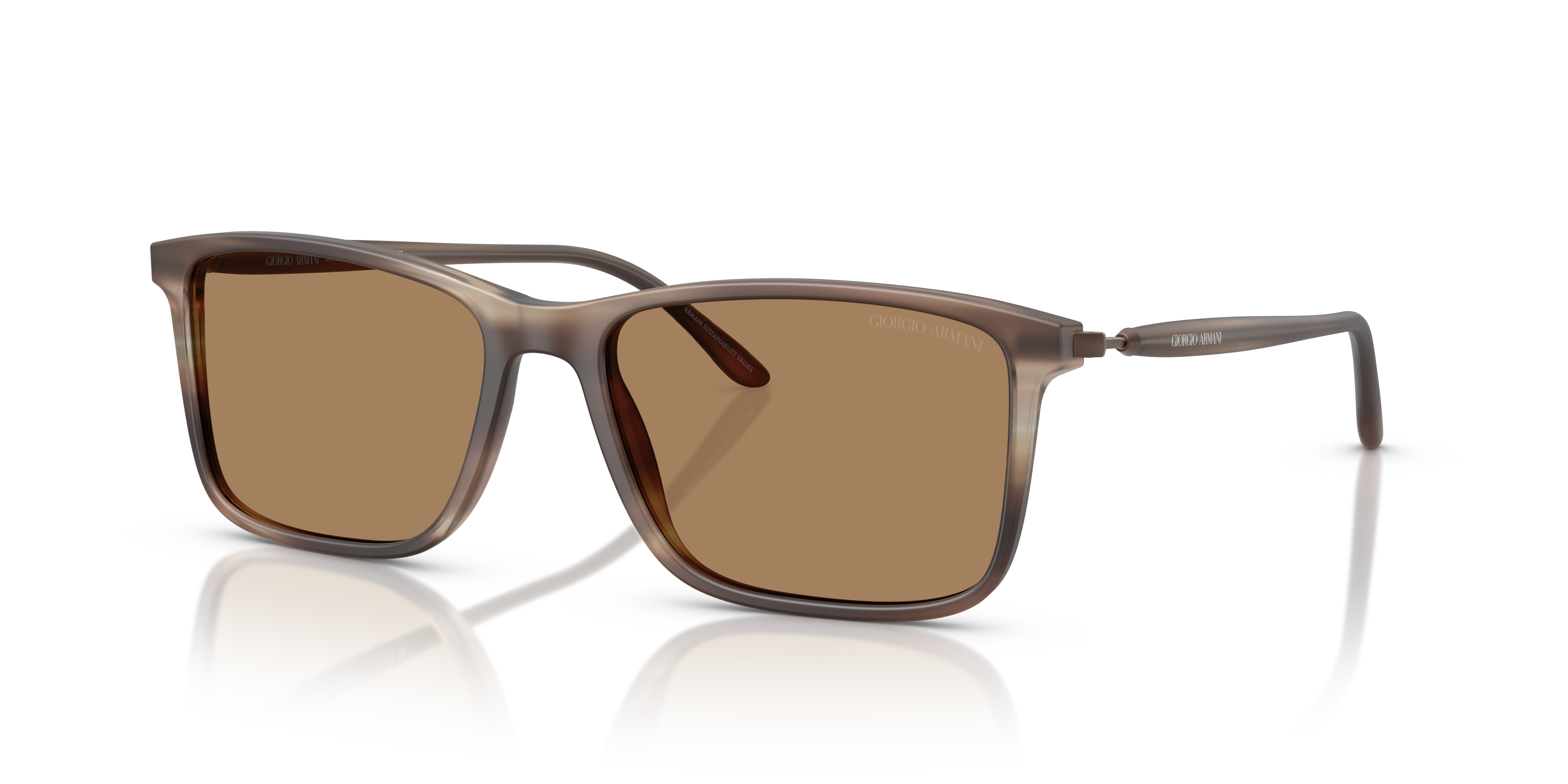 Giorgio Armani AR8218 XXL (56 - 17) with Brown lenses and Brown