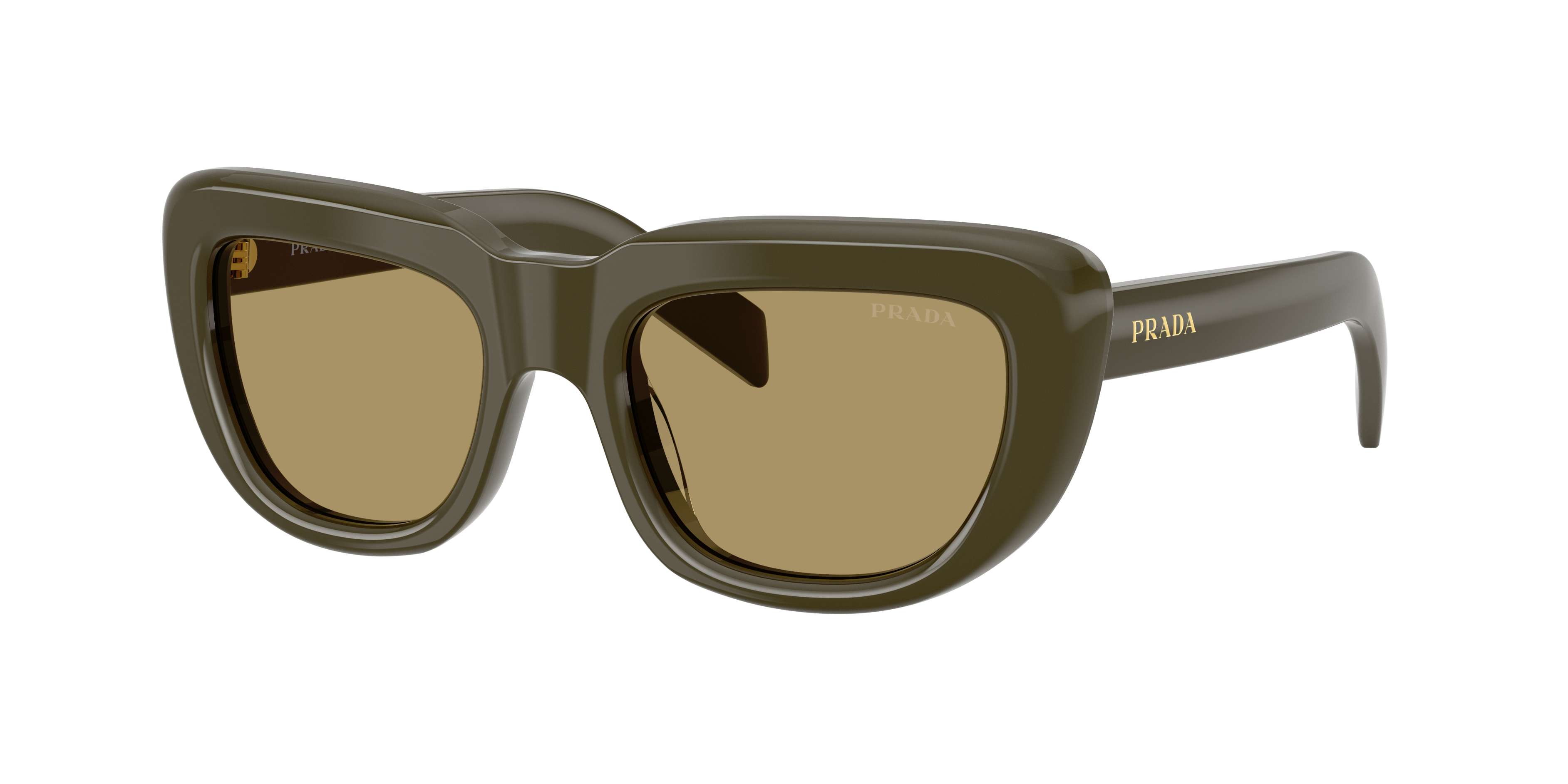 Prada Woman Sunglass PR D07S -  Frame color: Laurel, Lens color: Green Olive