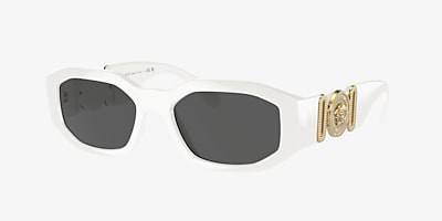 Versace VE4361 Biggie 53 Dark Grey & White Sunglasses | Sunglass 