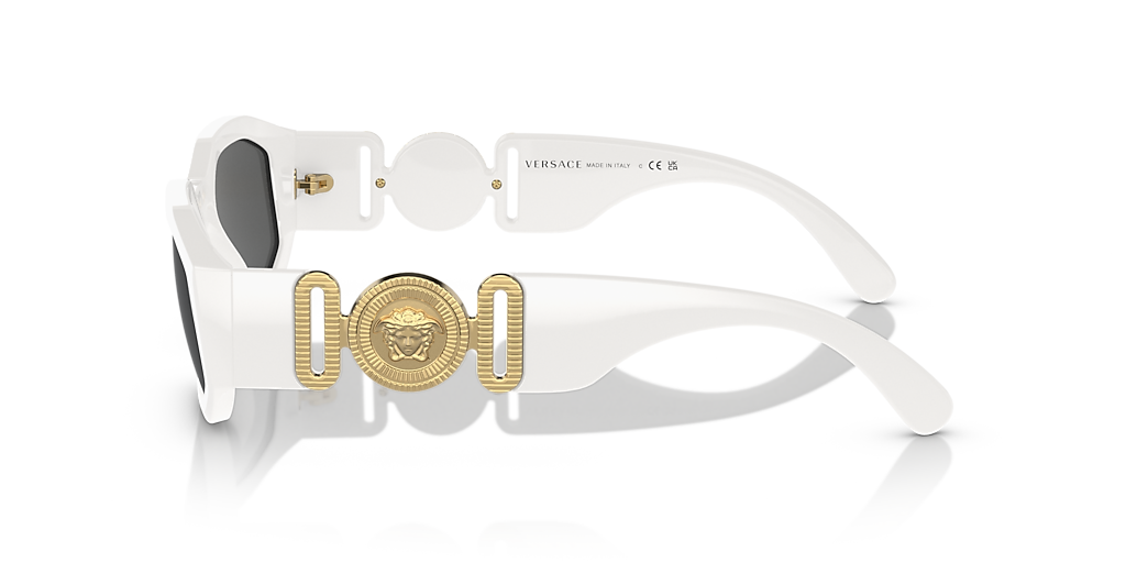 スイスメイドOakley ワラント ジュリエット ゴルフ シルバー/ホワイト Versace VE4361 Biggie M (53 - 18) with Grey lenses and White