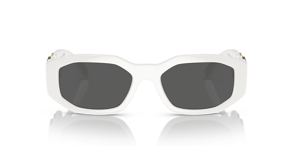 VERSACE ヒンストライフハイウエストミティスカト 【関税込】 Versace VE4361 Biggie M (53 - 18) with Grey lenses and White