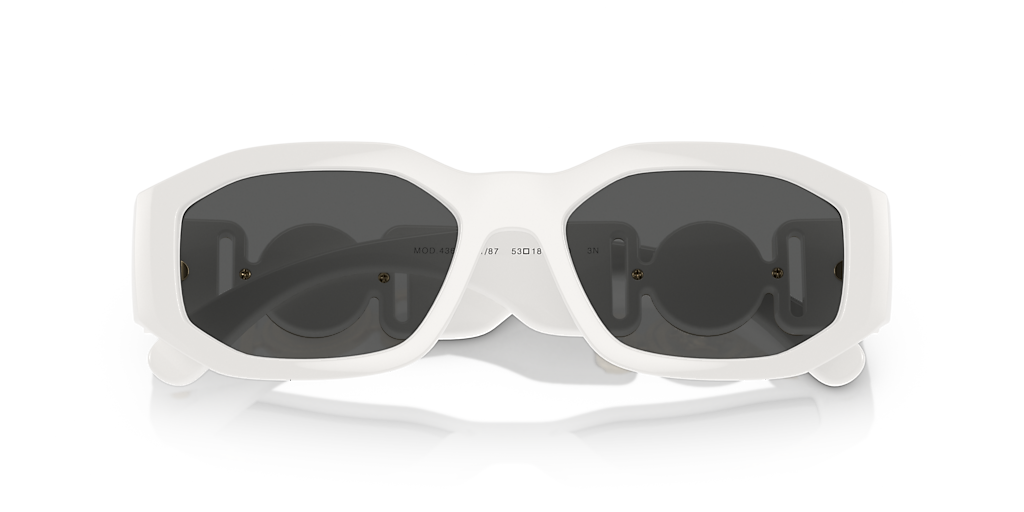 スイスメイドOakley ワラント ジュリエット ゴルフ シルバー/ホワイト Versace VE4361 Biggie M (53 - 18) with Grey lenses and White