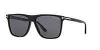 TOM FORD Fletcher Black Shiny - Men Luxury Sunglasses, Grey Lens