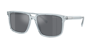 Prada PR 17YS L (49 - 22) with Green lenses and Transparent