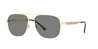 GUCCI GG1223S Gold - Men Luxury Sunglasses, Grey Lens