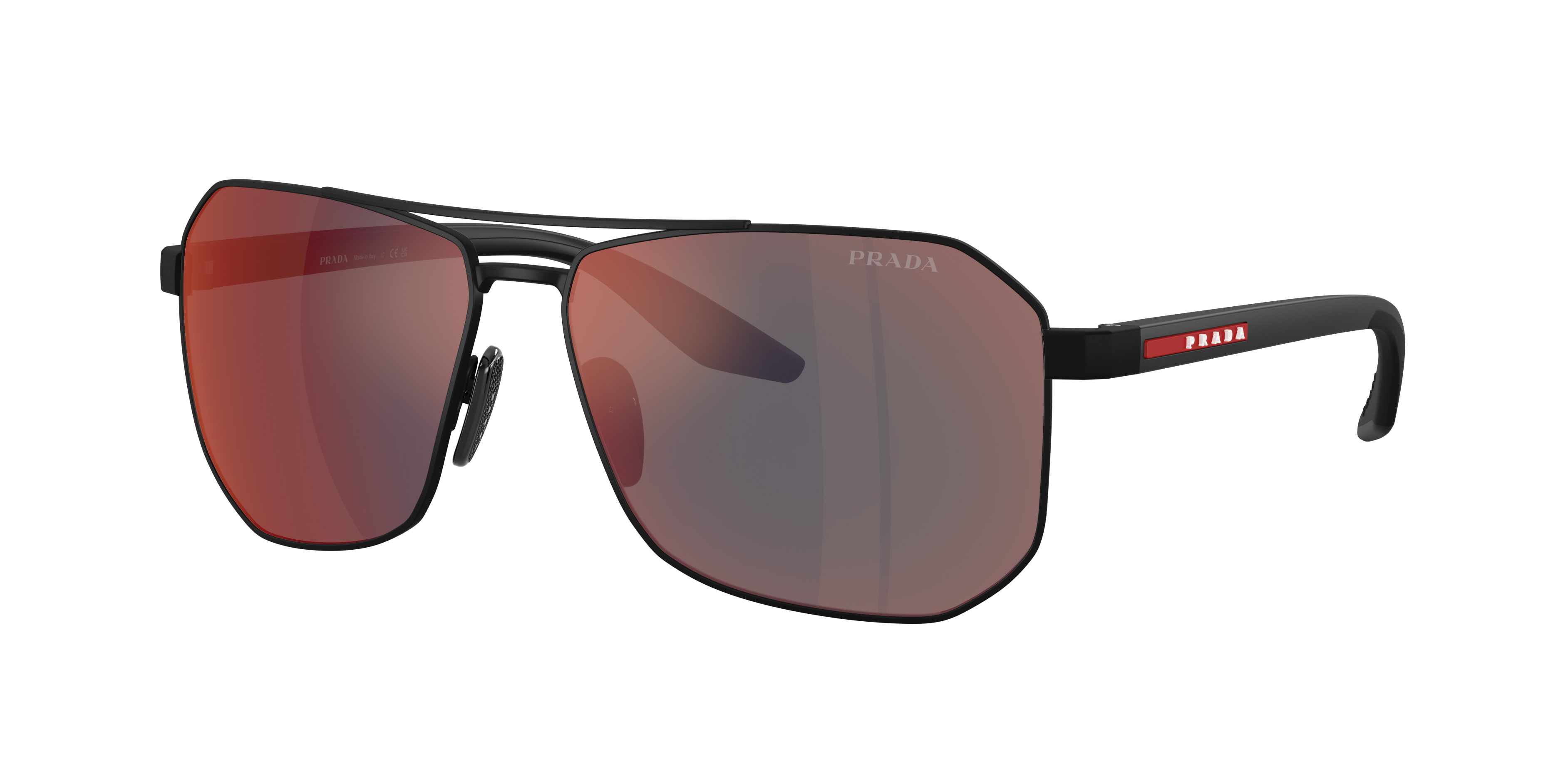 PRADA サングラス Prada Linea Rossa PS A53S XXL (62 - 14) com Lentes Cinza e Armação