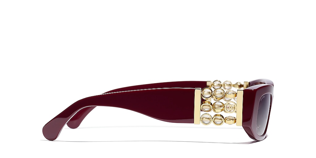 Chanel Rectangle Sunglasses CH5544 XS (53 - 17) with Red lenses