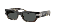 VERSACE VE4465 Black - Men Luxury Sunglasses, Dark Grey Lens
