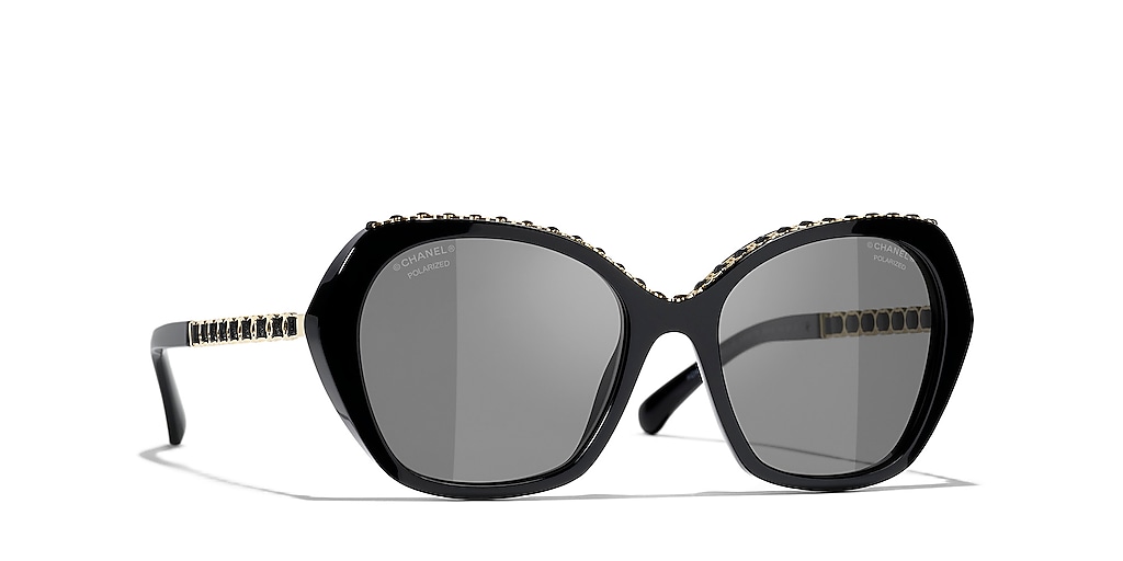 CHANEL シャネル ロゴ バタフライ サングラス CH5547Q Chanel Butterfly Sunglasses CH5547Q XL (55 - 18) with Grey
