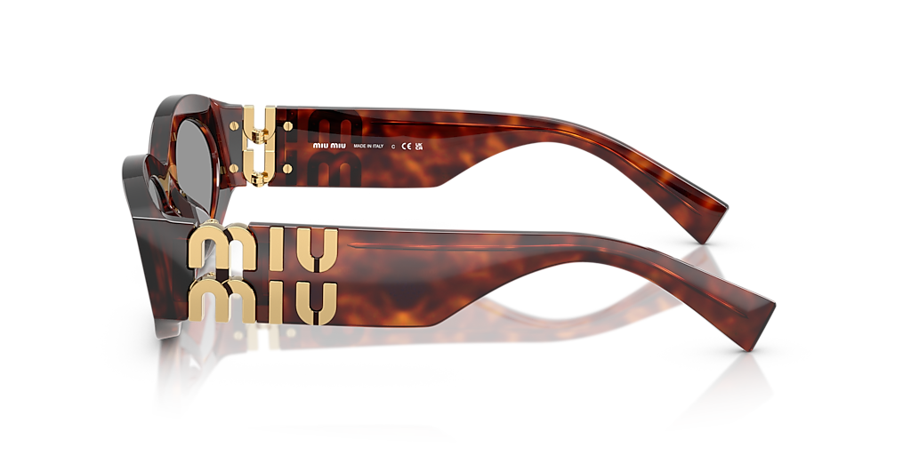 MIU MIU MU 11WS 0MU 11WS Mahogany Havana - Women Luxury Sunglasses, Grey Lens