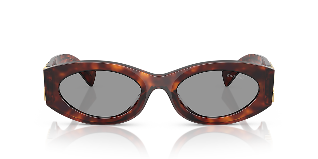 MIU MIU MU 11WS 0MU 11WS Mahogany Havana - Women Luxury Sunglasses, Grey Lens