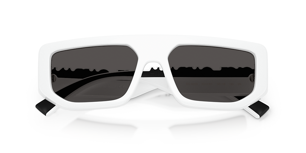Dolce&Gabbana DG6203 M (56 - 16) with Grey lenses and White frame