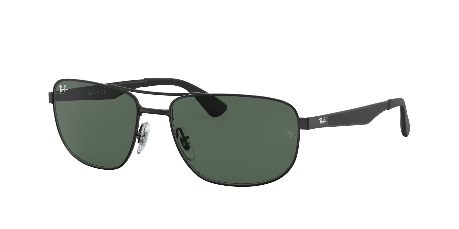 Ray-Ban Man Sunglass RB3528 - Frame color: Black, Lens color: Green