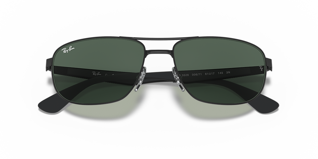 Ray-Ban RB3528 XL (61 - 17) with Green lenses and Black
