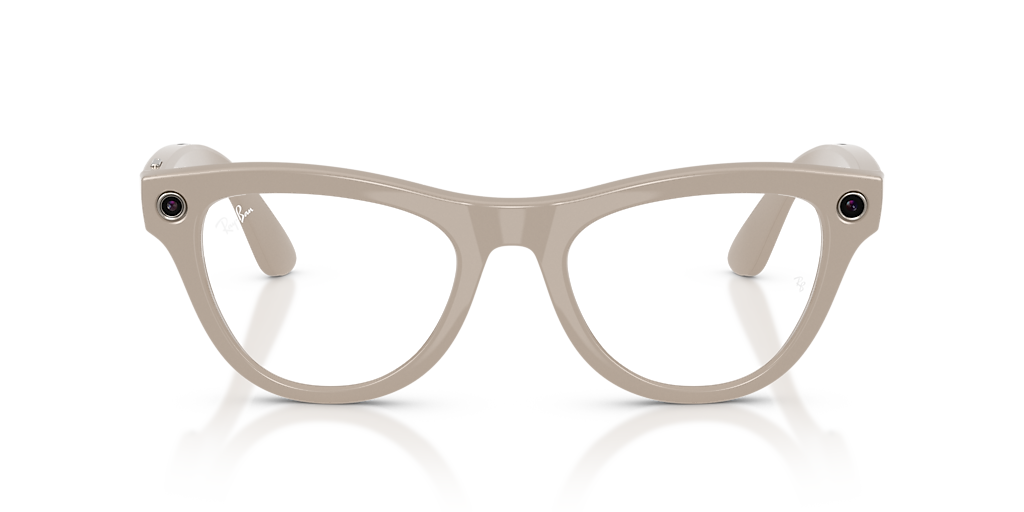 RW4014 Ray-Ban Meta Skyler Chalky Grey - Unisex Sunglasses, Clear/Sapphire Lens