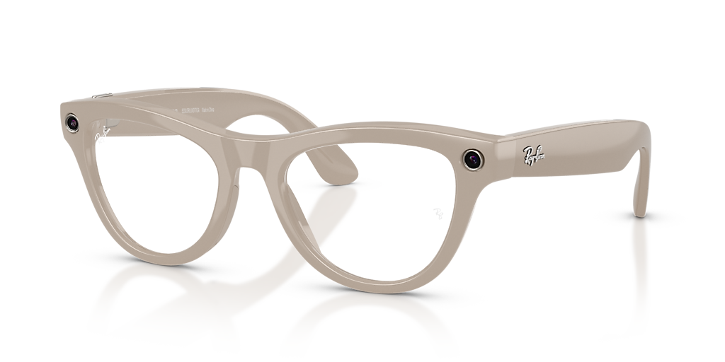 RW4014 Ray-Ban Meta Skyler Chalky Grey - Unisex Sunglasses, Clear/Sapphire Lens
