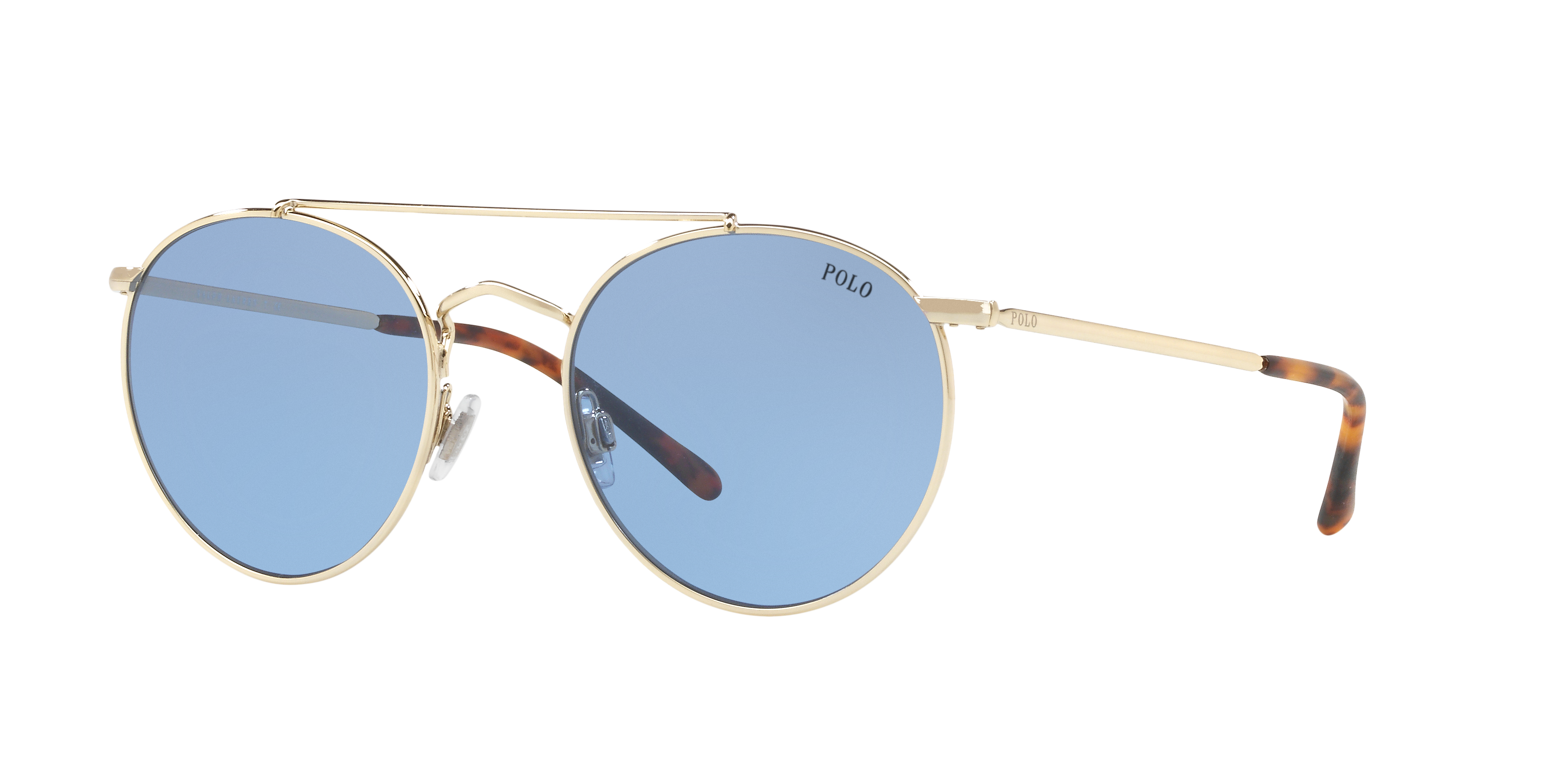 Polo Ralph Lauren Man Sunglass PH3114 -  Frame color: Shiny Pale Gold, Lens color: Light Blue