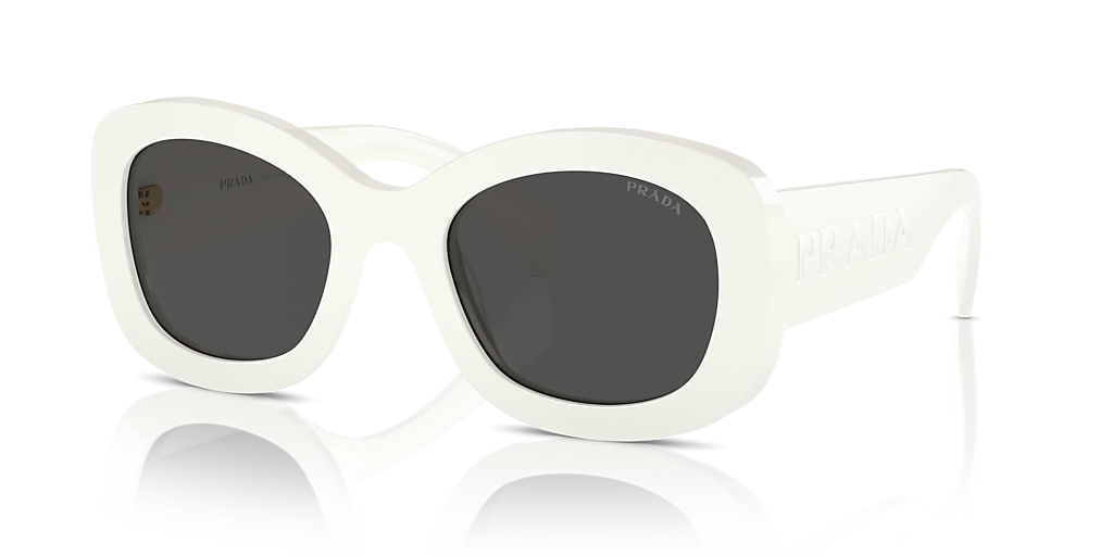 Prada PR A13S L (54 - 23) with Grey lenses and White frame