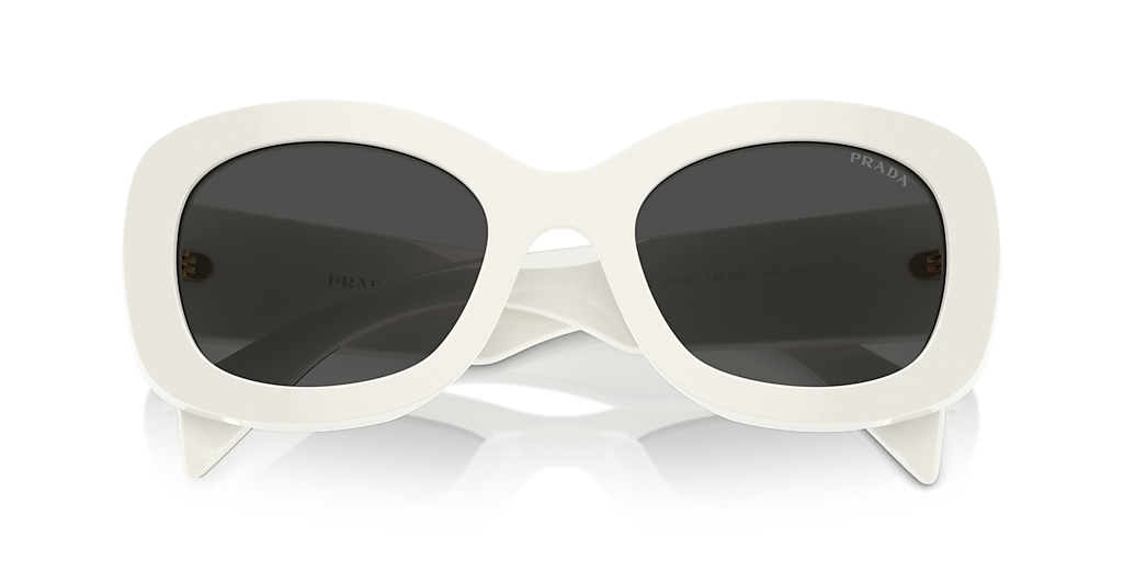 Prada PR A13S L (54 - 23) with Grey lenses and White frame