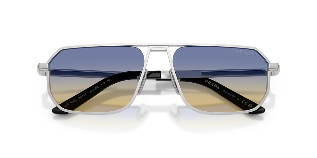 【PRADA】サングラス Prada PR A53S XXL (59 - 17) with Yellow lenses and Silver frame