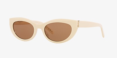 Saint Laurent SL M115 54 Brown & Ivory Sunglasses | Sunglass Hut 
