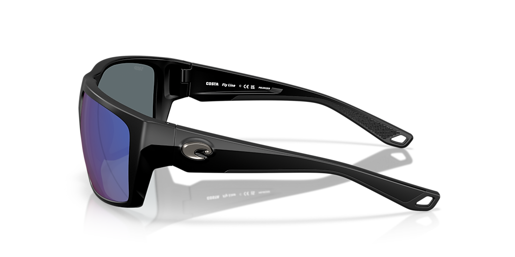 COSTA 6S9129 Fly Line Matte Black - Men Sunglasses, Blue Mirror Lens