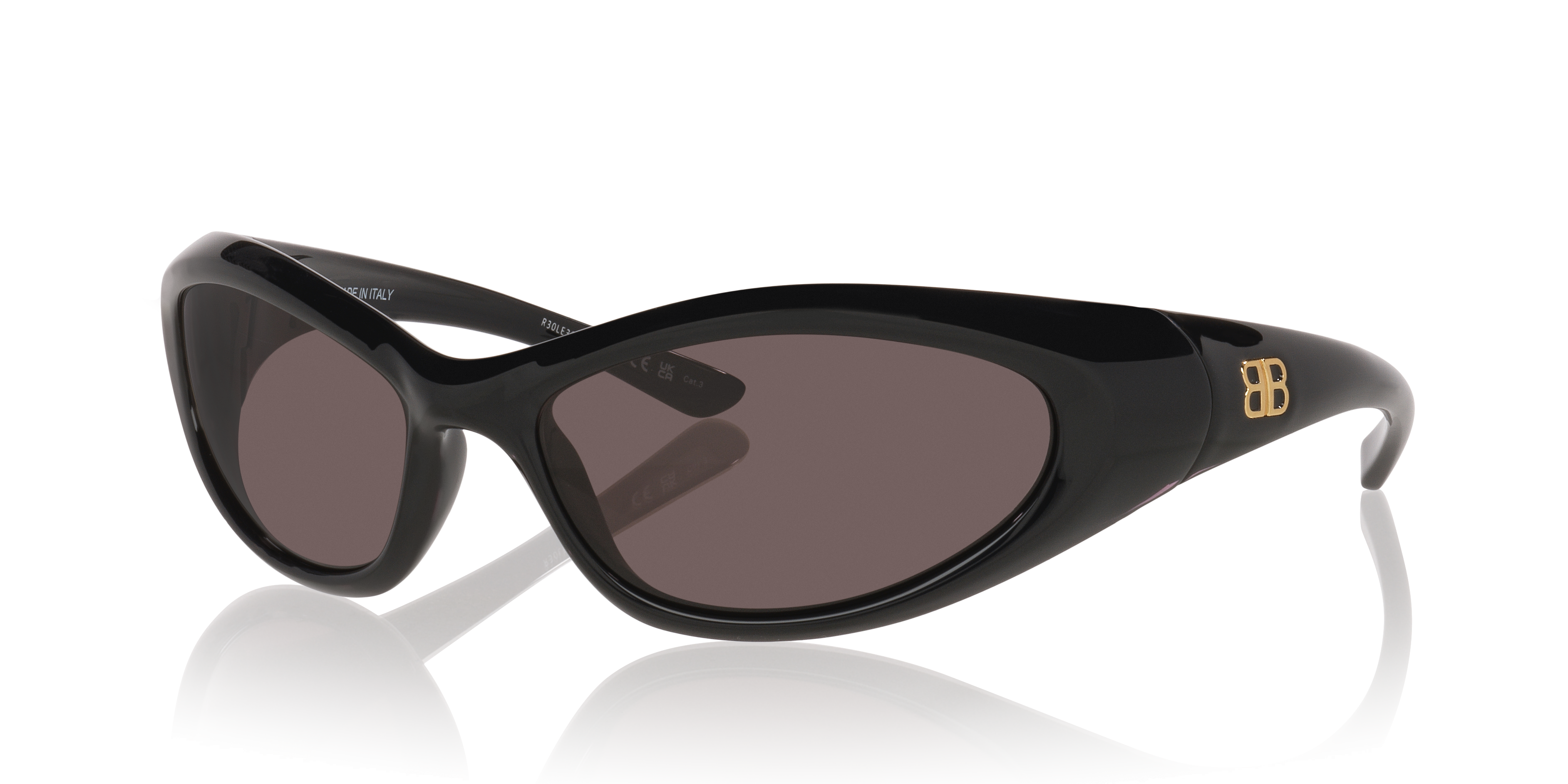 Balenciaga BB0384S XXL (70 - 19) with Grey lenses and Black frame