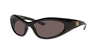 【24935】★美品★ バレンシアガ アセテートサングラス BB0324SK 黒 24935】☆美品☆ バレンシアガ アセテートサングラス BB0324SK
