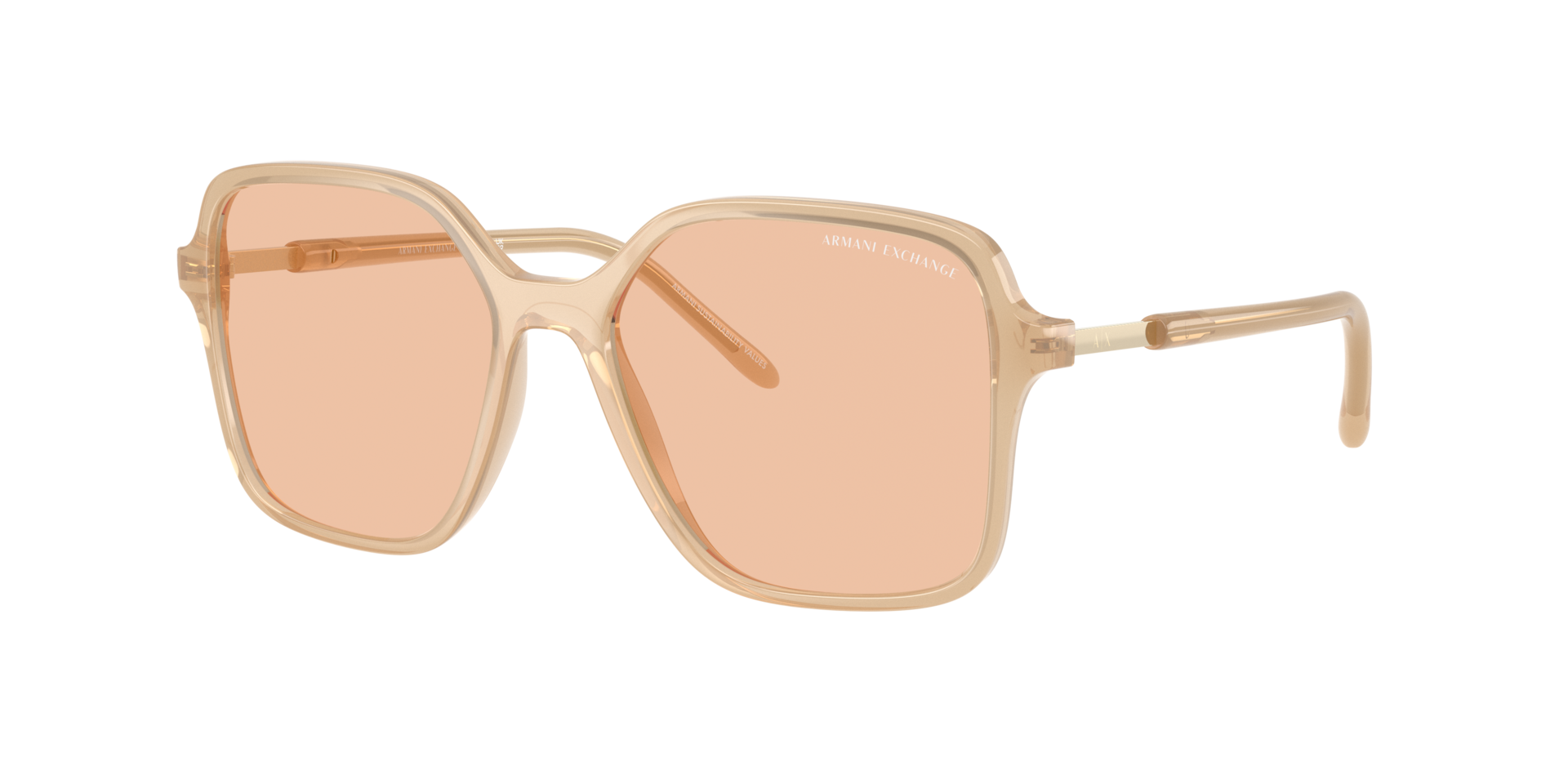 Armani Exchange Woman Sunglass AX4163S -  Frame color: Shiny Opal Tundra, Lens color: Light Brown