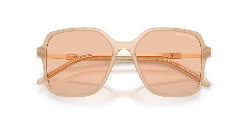 ARMANI EXCHANGE AX4163S Shiny Opal Tundra - Woman Sunglasses, Light Brown Lens