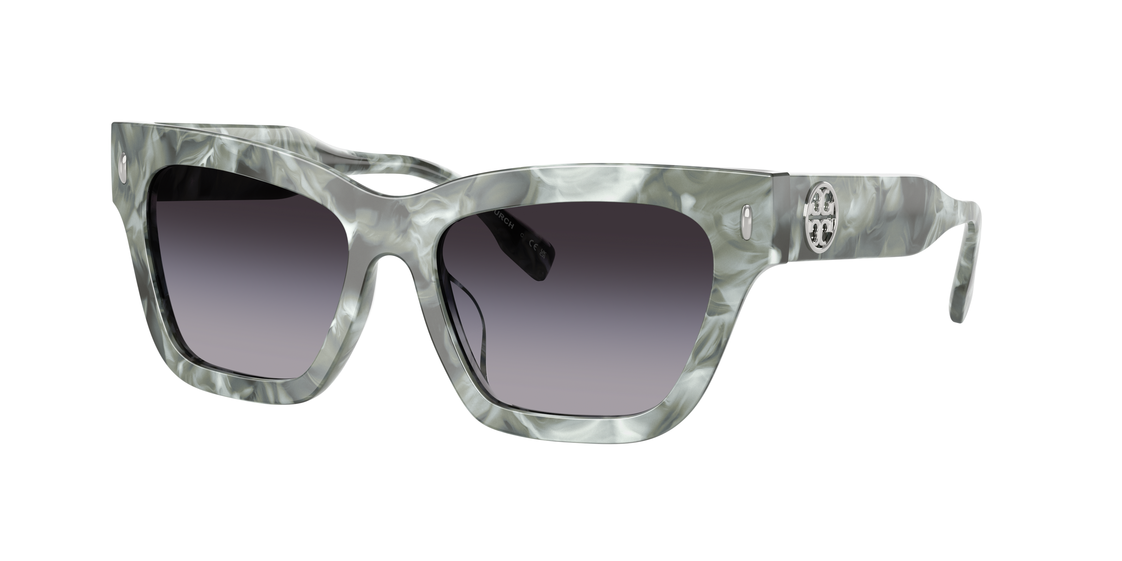 Tory Burch Woman Sunglass Ty7208u In Light Grey Gradient Dark Grey