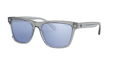 Polo Ralph Lauren PH4167 56 Light Blue Mirror Silver & Shiny 