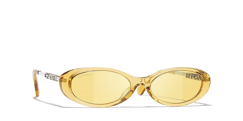 Chanel Oval Sunglasses CH5565 CH5565 L (54 - 17) with Yellow