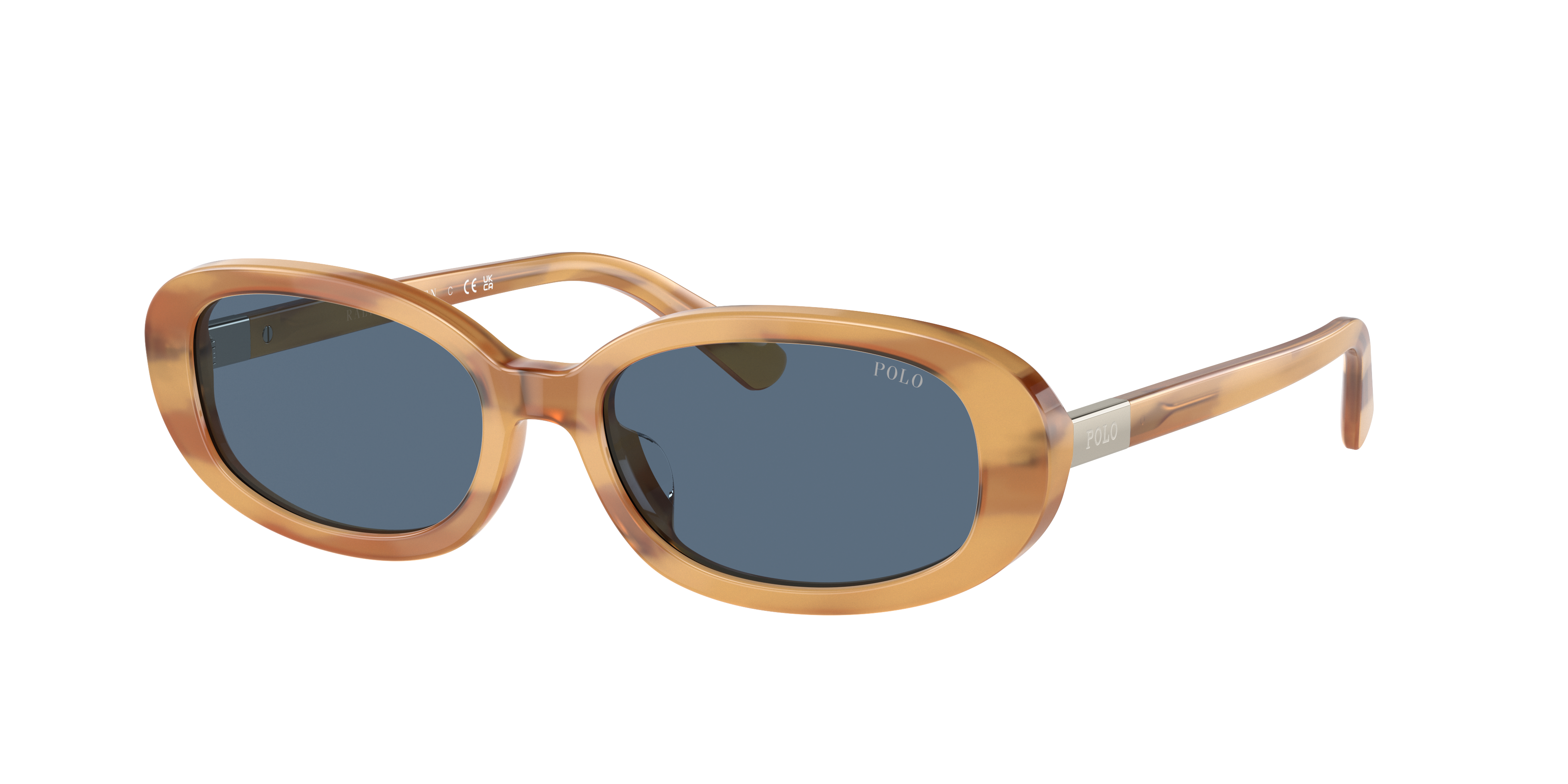 Polo Ralph Lauren Woman Sunglass PH4198U -  Frame color: Shiny Light Honey Havana, Lens color: Blue