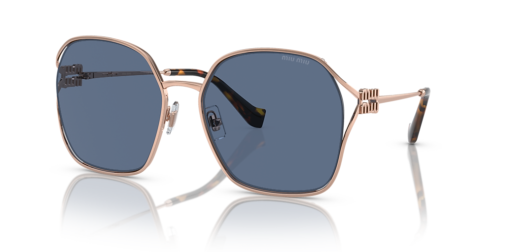 Miu Miu MU 52WS XL (60 - 19) with Blue lenses and Pink frame