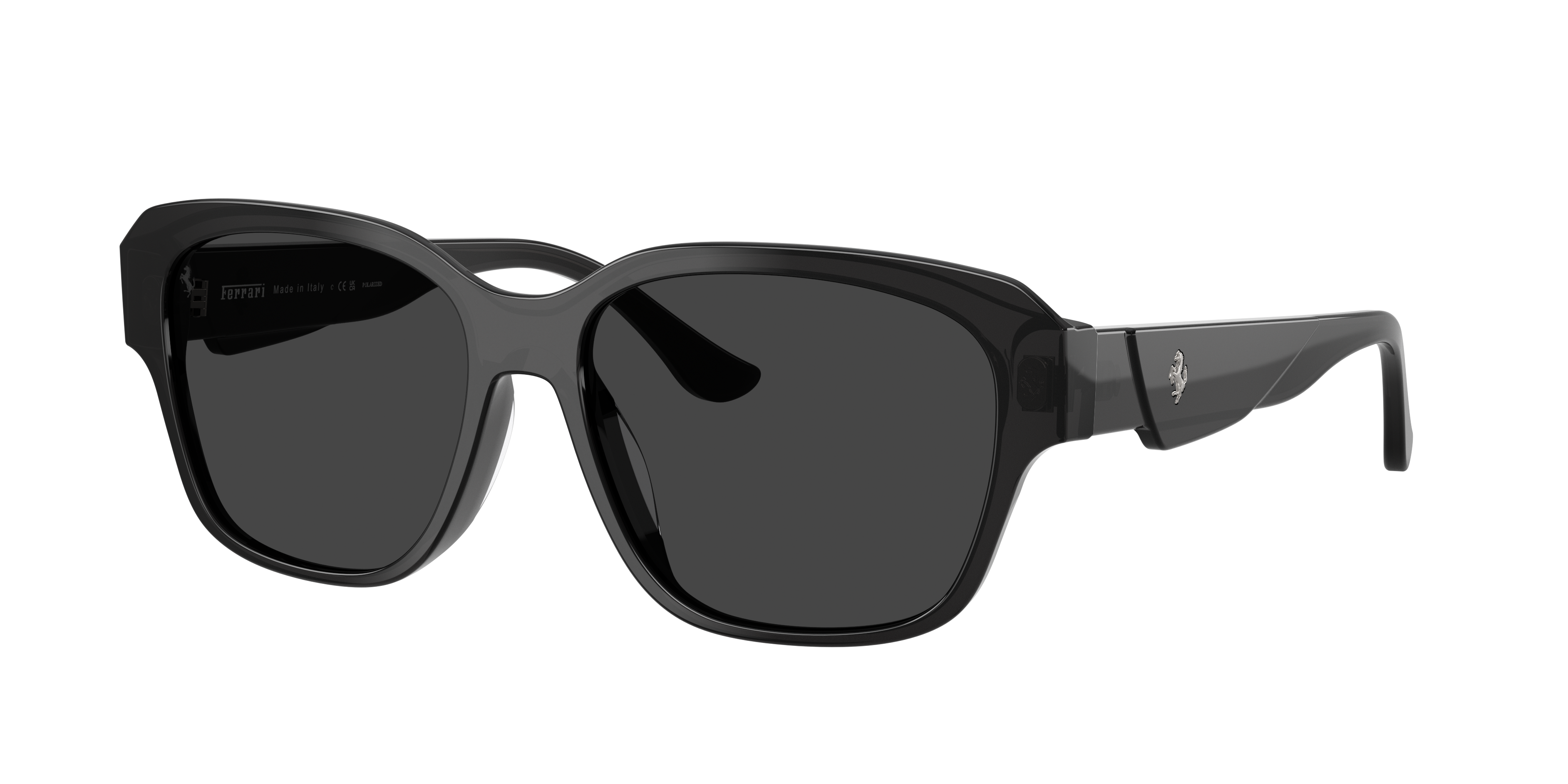 Ferrari Unisex Sunglass FH2016D -  Frame color: Black, Lens color: Black Polarised
