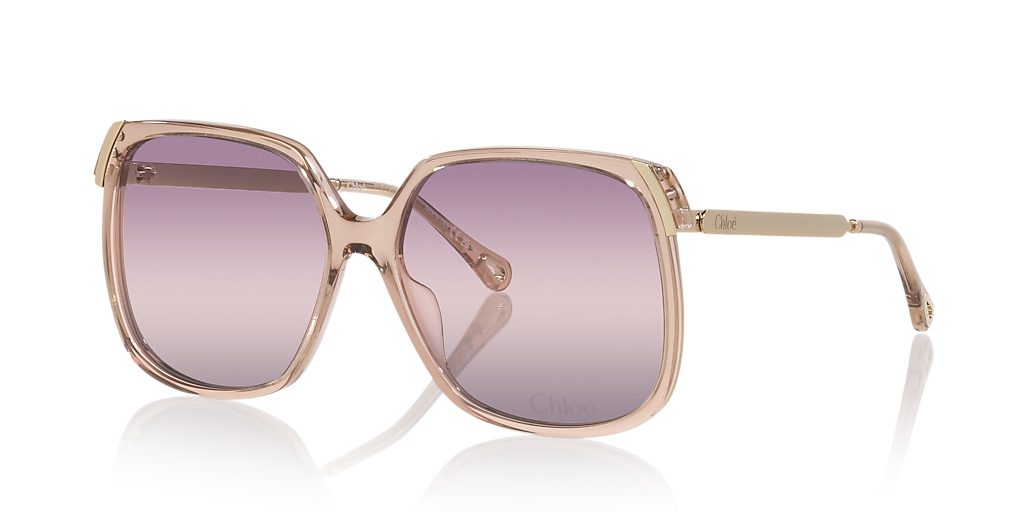 Chloé CH0286S XL (60 - 15) with Violet lenses and Brown frame