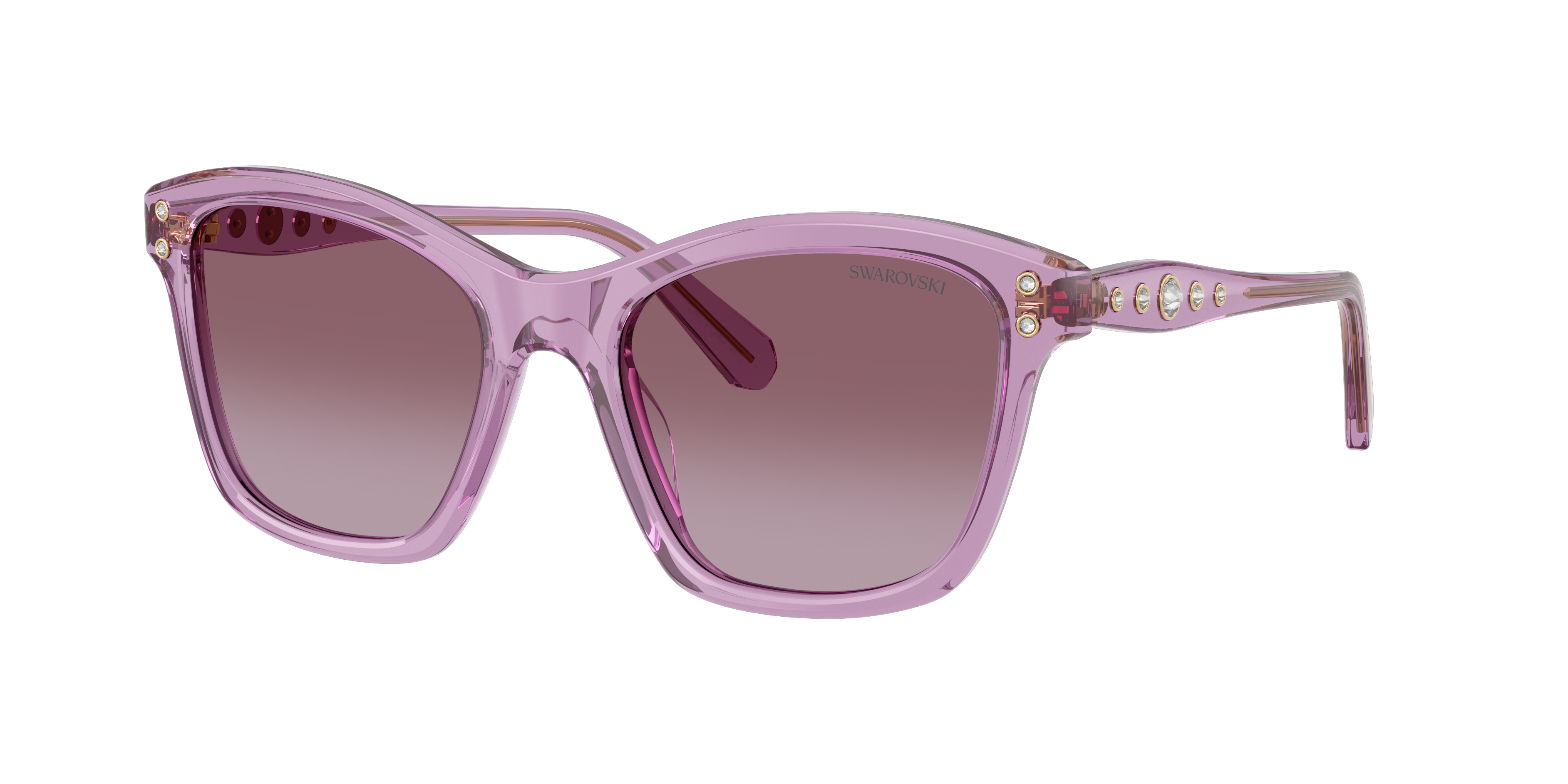 Swarovski Woman Sunglass SK6063 -  Frame color: Transparent Amethyst, Lens color: Violet Gradient
