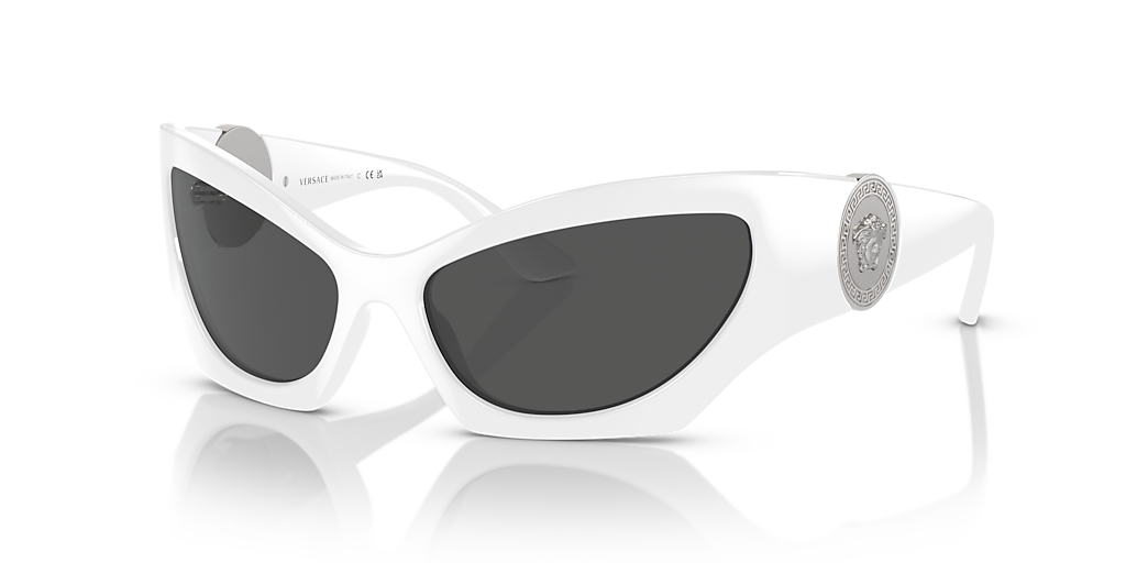 【送料&関税込】Versace 0ve4450 Sunglasses Versace VE4450 M (60 - 16) with Grey lenses and White frame