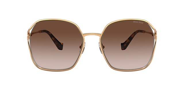 Miu Miu MU 52WS 60 Dark Blue & Rose Gold Sunglasses | Sunglass Hut 