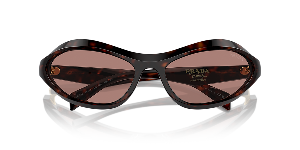 【値下げ】PRADA プレーントゥ　28cm相当　茶色　ガラスレザー系 Prada SPR 11H 7JY 8C1 – Vintage Frames Company
