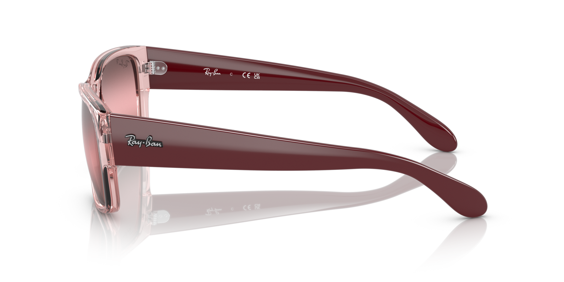 Ray-Ban Pink SunglassesRB4388 6648/G8 NEW! Ray-Ban RB4388 Translucent Pink Sunglasses 6648/G8 55  main image 4