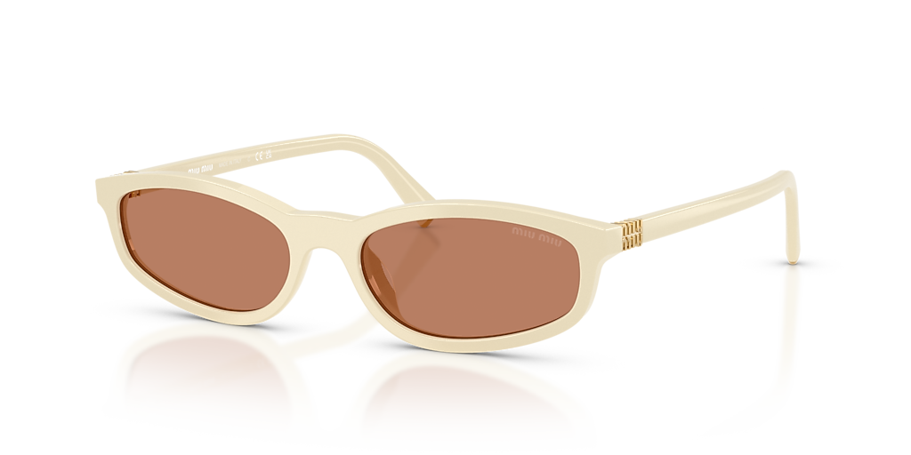 Miu Miu MU A06SF S (54 - 17) with Brown lenses and White frame