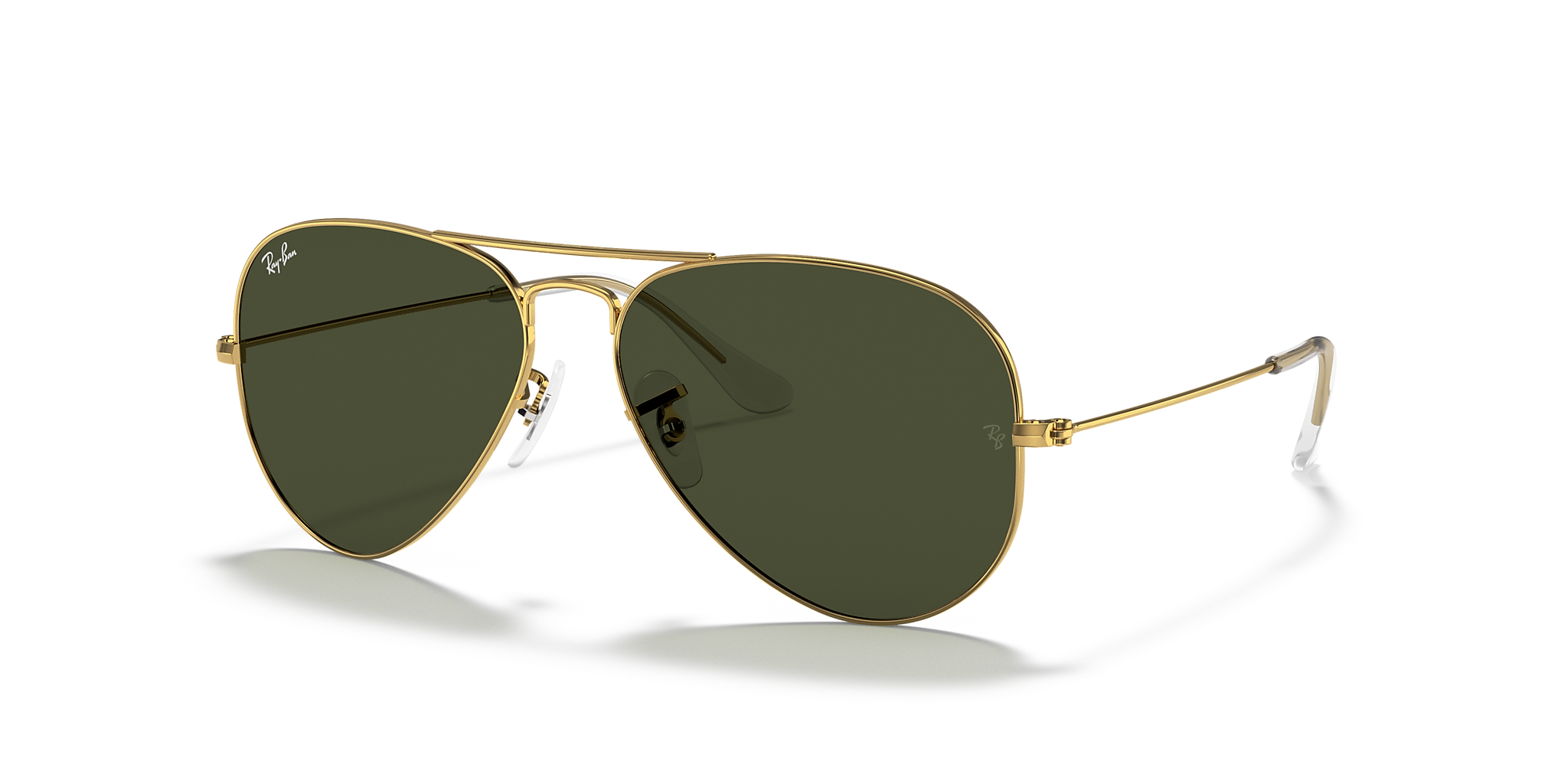 RAY-BAN RB3025 Aviator Classic Gold - Sunglasses, Green Lens