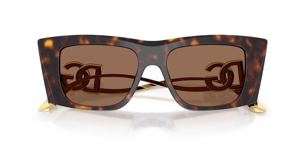 DOLCE&GABBANA DG4510 Brown Tortoise - Women Luxury Sunglasses, Dark Brown Lens