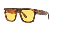 TOM FORD FT0711 Black Shiny - Man Luxury Sunglasses, Grey Lens